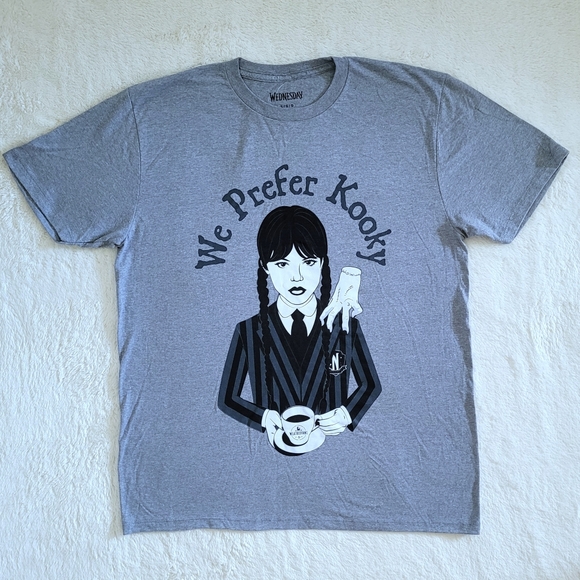 Mad😡 Engine Global🌎 LLC Wednesday Addams "We Prefer Kooky" Graphic Tee👕 - Picture 7 of 11